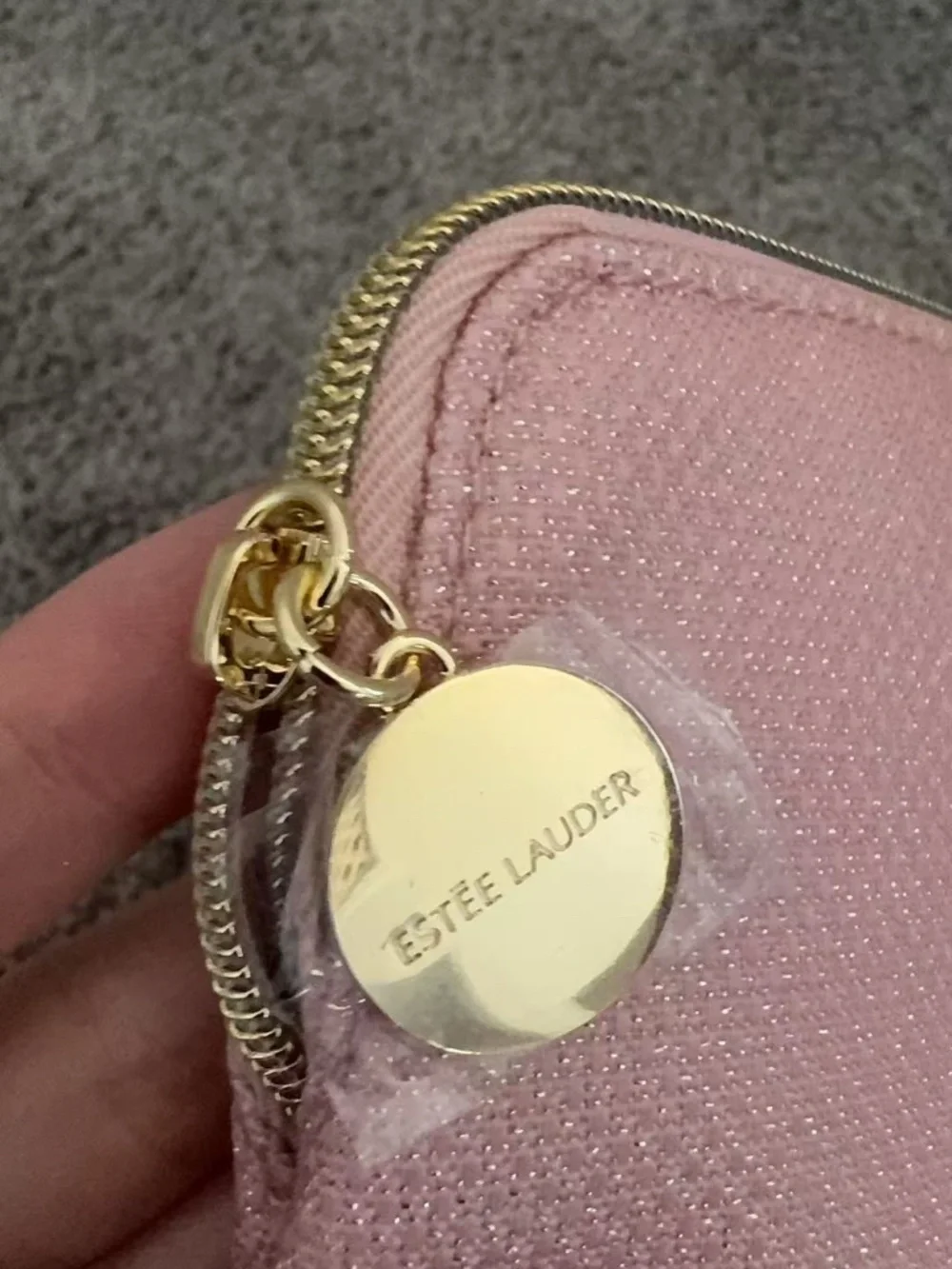 Estée Lauder cosmetic/makeup bag pink 10*6 in